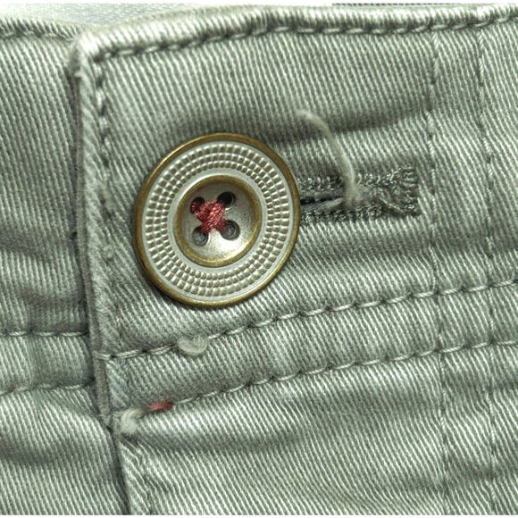 Anthropologie Jefferson Moto Cargo Pants Womens Sz 32 14 Green Ankle Zip Stretch - Picture 9 of 15